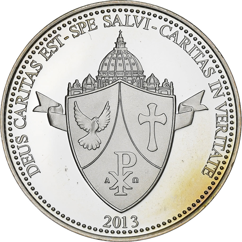Watykan, medal, Benoit XVI, 2013, Srebro, Proof, MS(64)