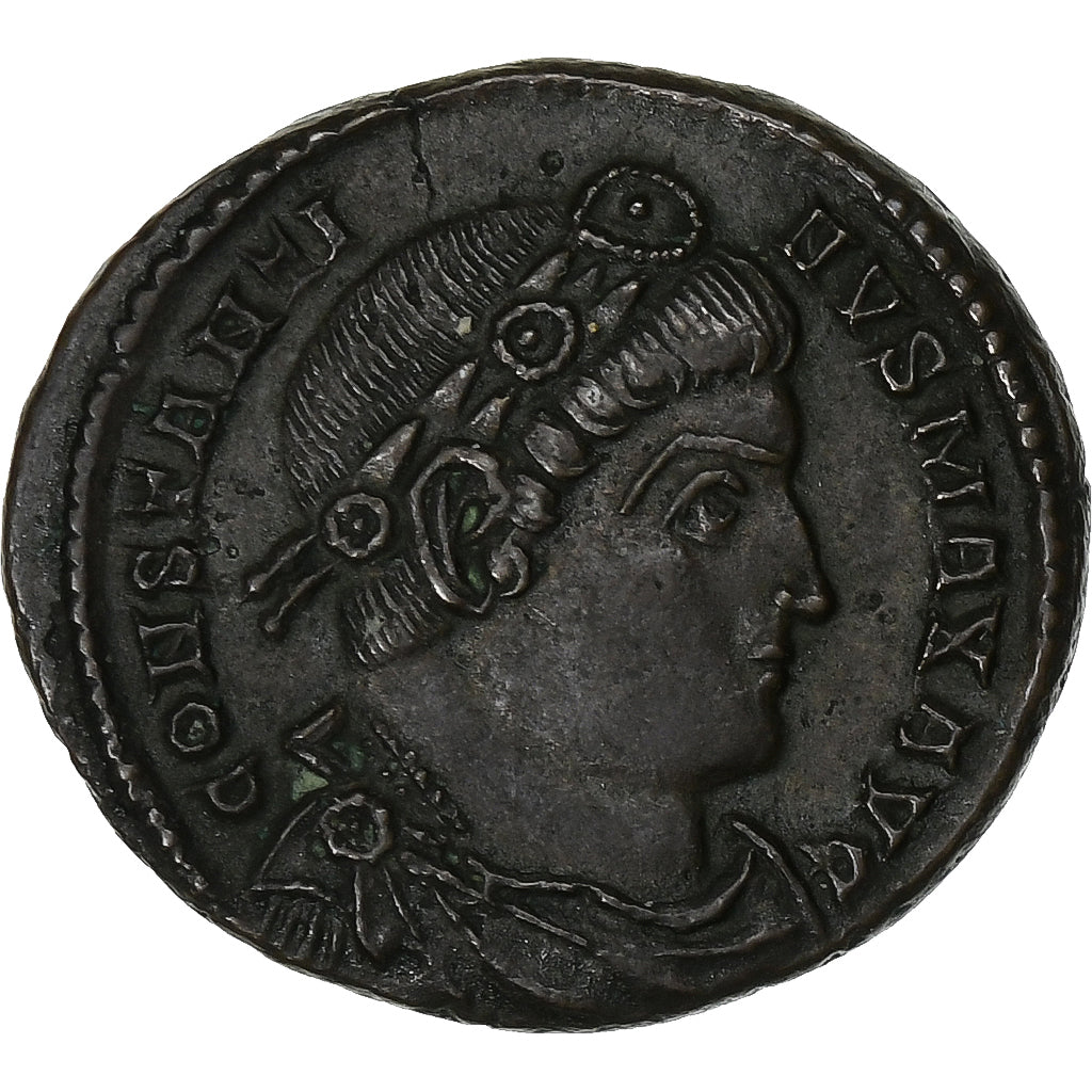 Constantine I, Follis, 330-331, Lugdunum, Bronze, VF(30-35), RIC:236