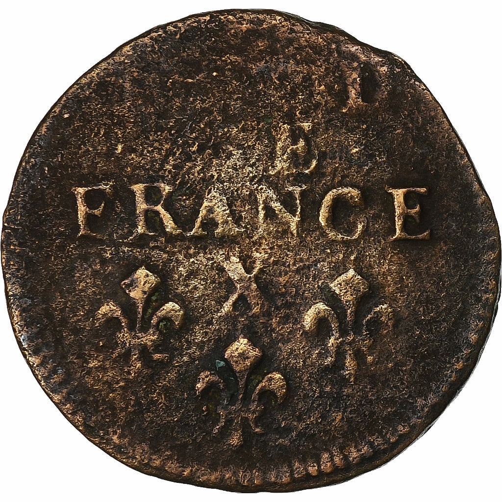 Frankreich, Louis XIV, Liard, 1699, Amiens, Kupfer, SGE+, C2G:174