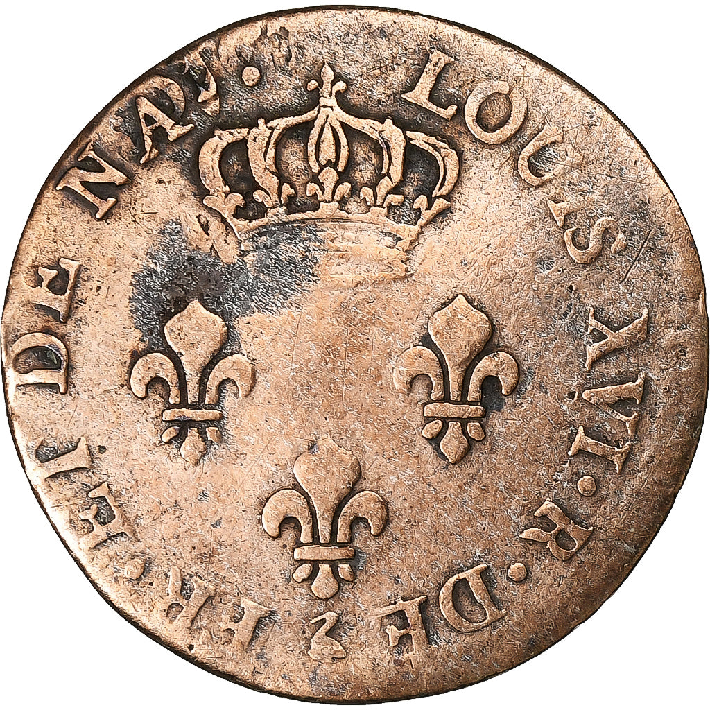 Isles of France and of Bourbon, Louis XVI, 3 Sous, 1781, Paris, Billon