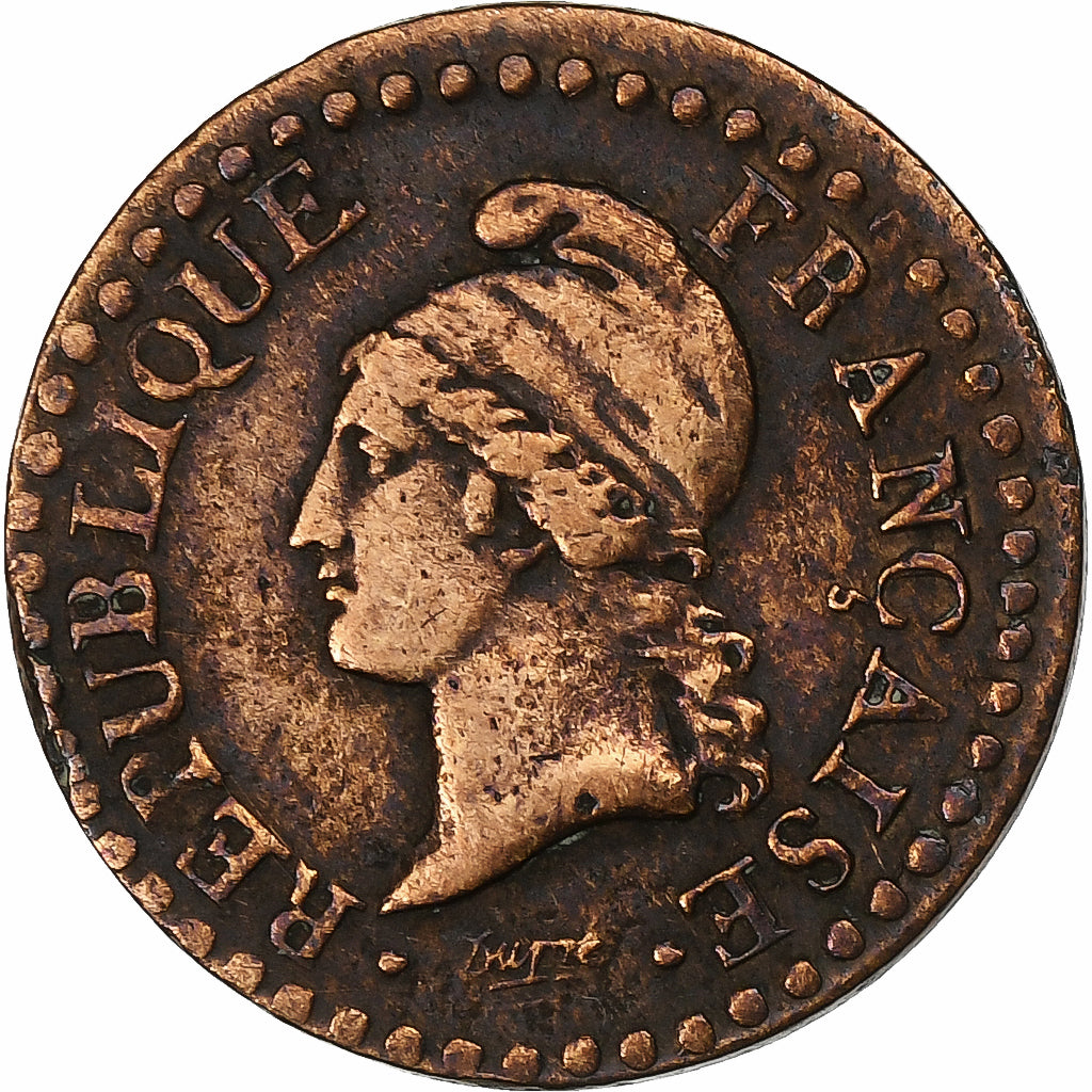 France, Centime, Dupré, AN 7, Paris, Copper, VF(30-35)