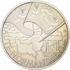 France, 10 Euro, Haute-Normandie, 2010, Pessac, Silver, MS(63)