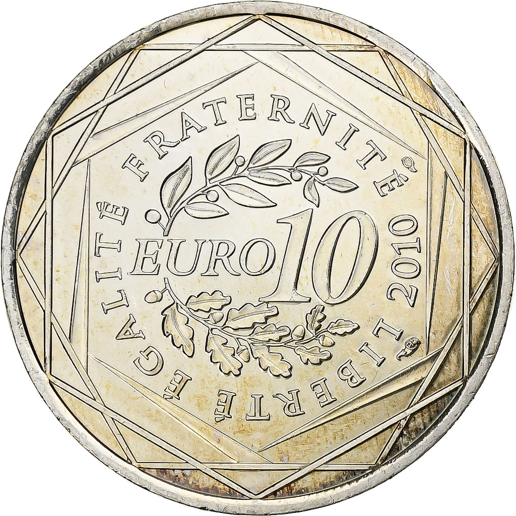 Francia, 10 Euro, Haute-Normandie, 2010, Pessac, Argento, SPL