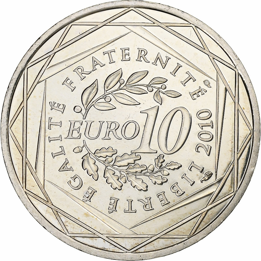 Francia, 10 Euro, Haute-Normandie, 2010, Pessac, Argento, SPL