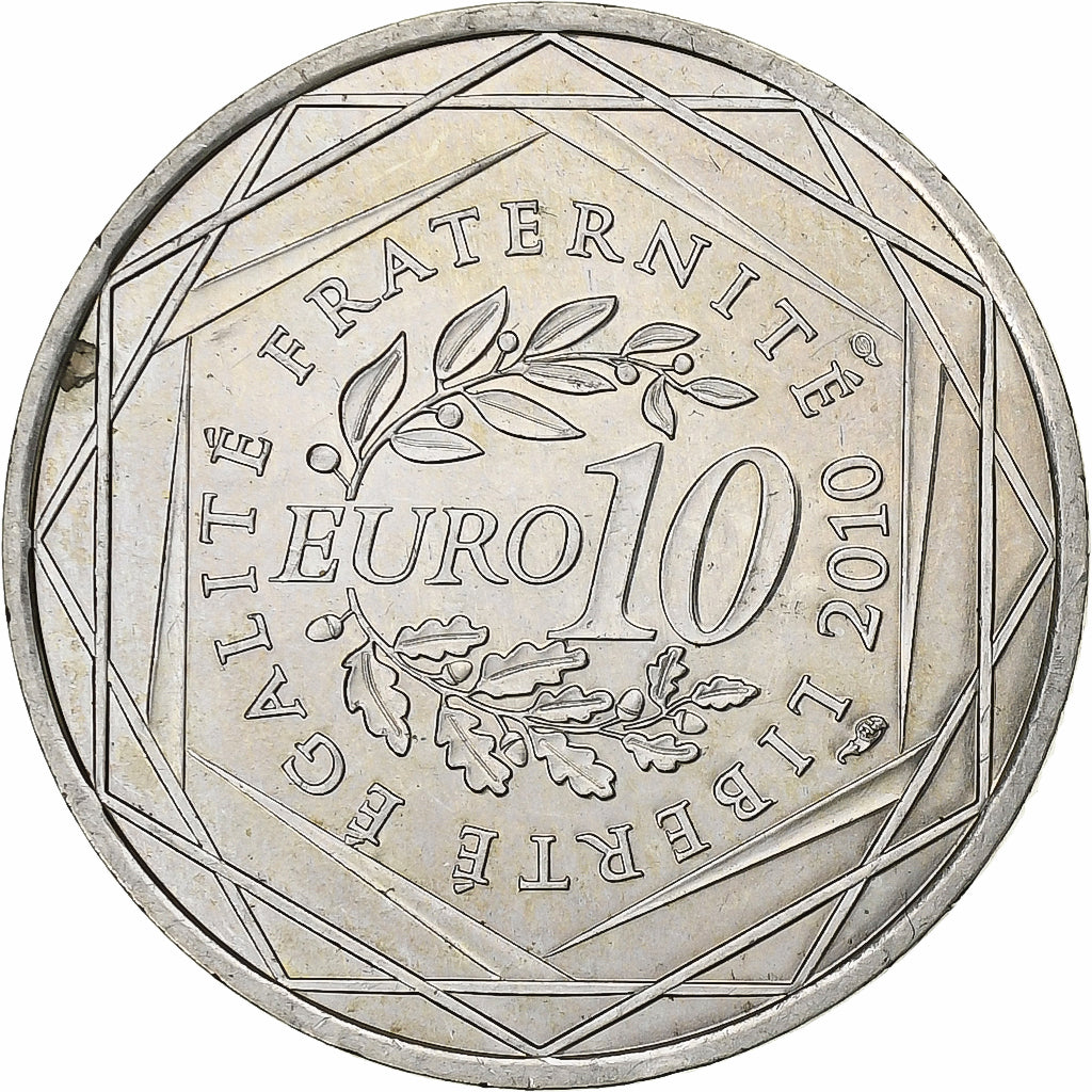 Francja, 10 Euro, Île-de-France, 2010, Pessac, Srebro, MS(60-62)