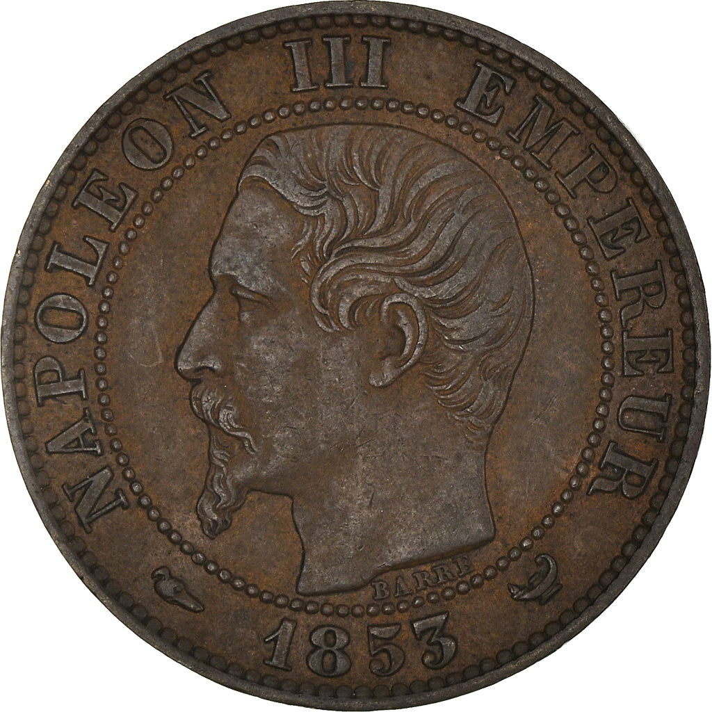 Moneta, Francja, Napoleon III, Bourse, 5 Centimes, 1853, Lille, AU(55-58)