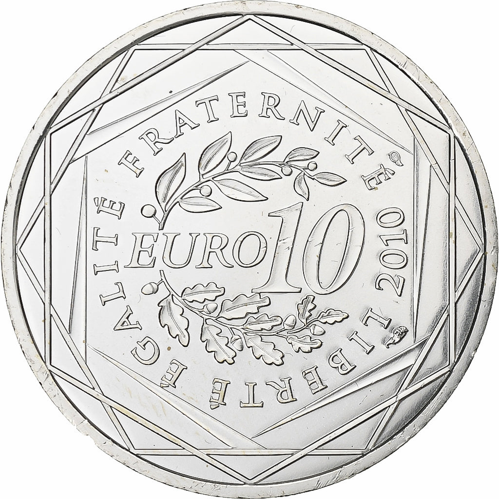 France, 10 Euro, Martinique, 2010, Pessac, Silver, MS(63)