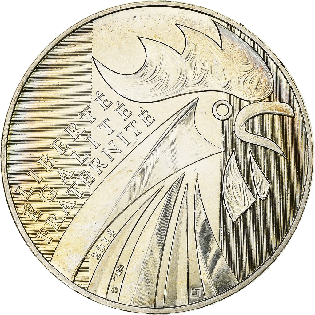Francia, 10 Euro, Coq, 2014, Pessac, Plata, SC