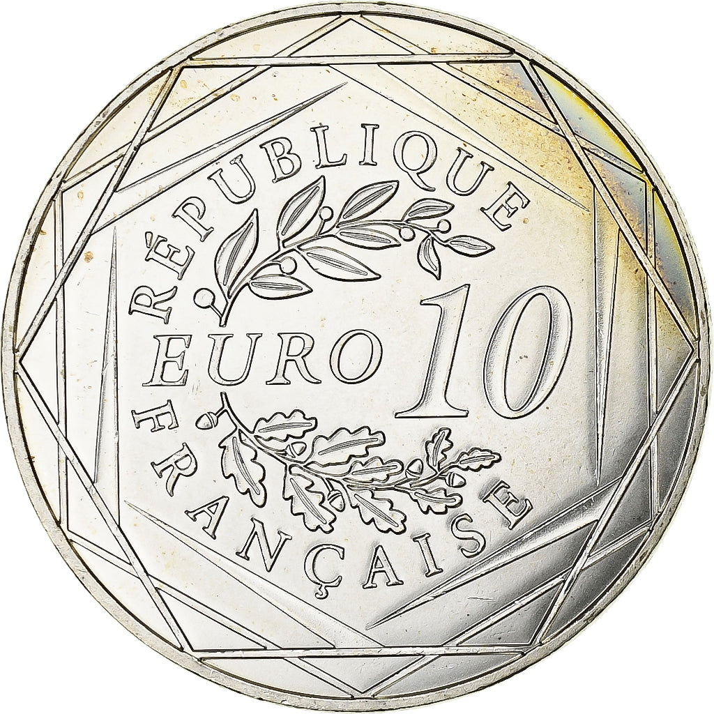 Francia, 10 Euro, Coq, 2014, Pessac, Plata, SC