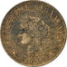 Francia, 2 Centimes, Cérès, 1895, Paris, Bronce, BC+, Gadoury:105