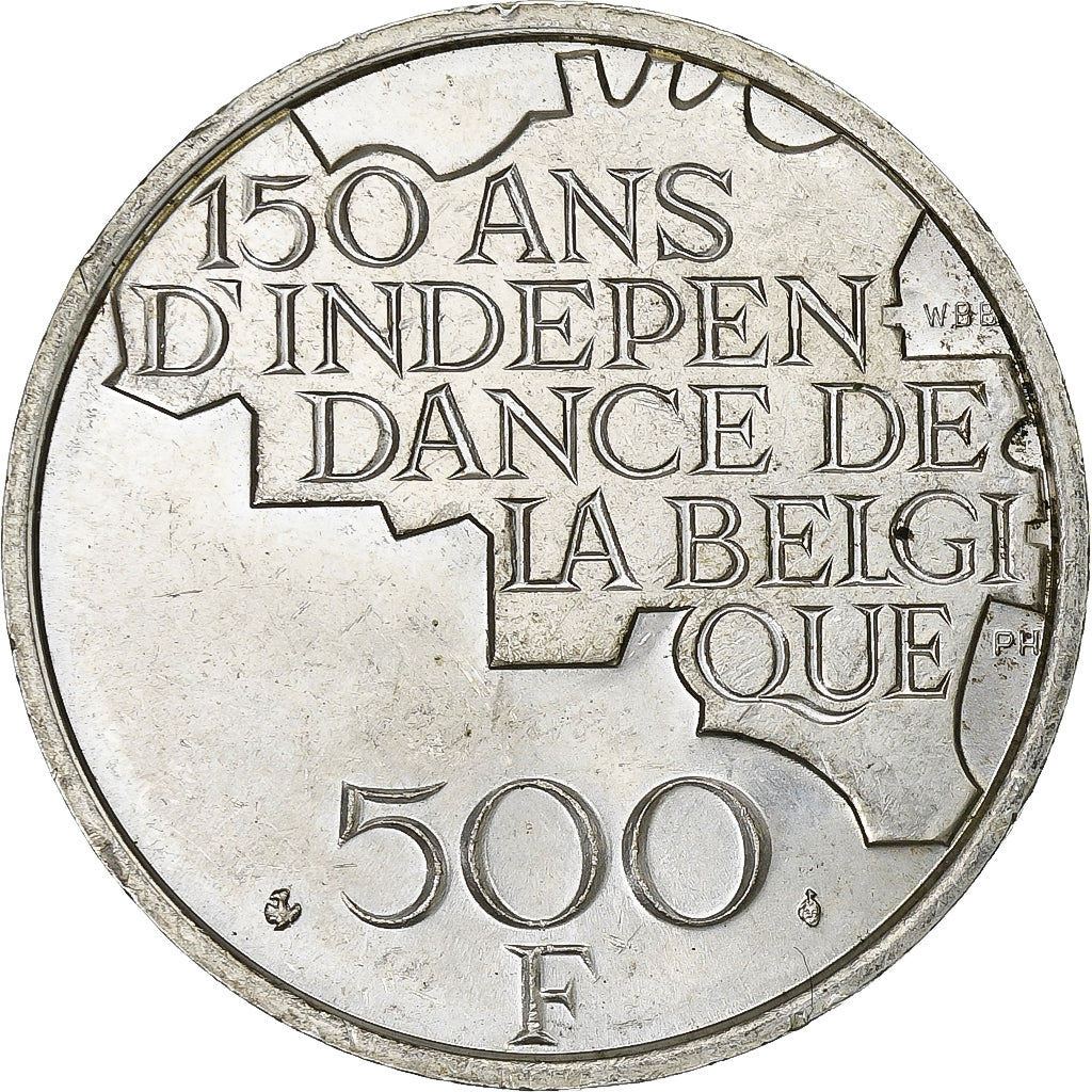 Belgium, 500 Francs, Independence, 1980, Brussels, Silver Clad Copper-Nickel