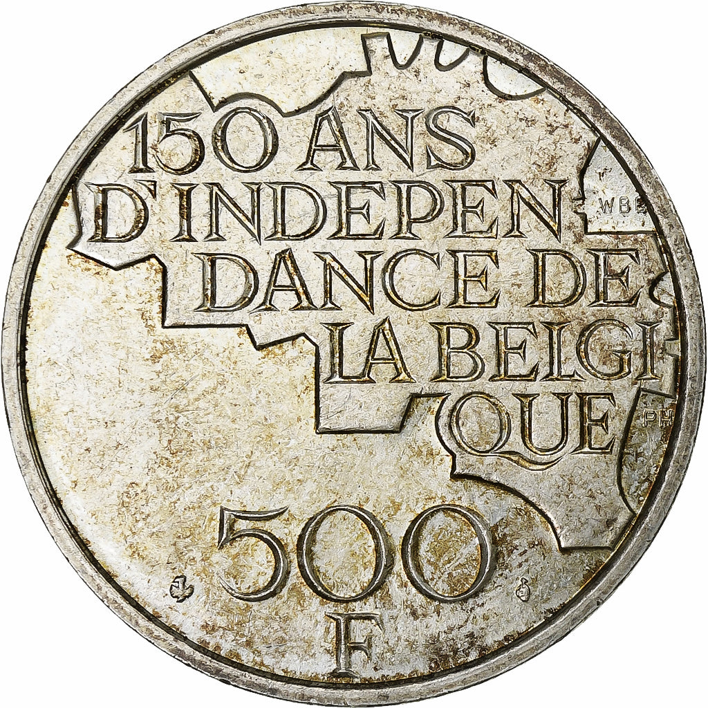 Belgium, 500 Francs, Independence, 1980, Brussels, Silver Clad Copper-Nickel