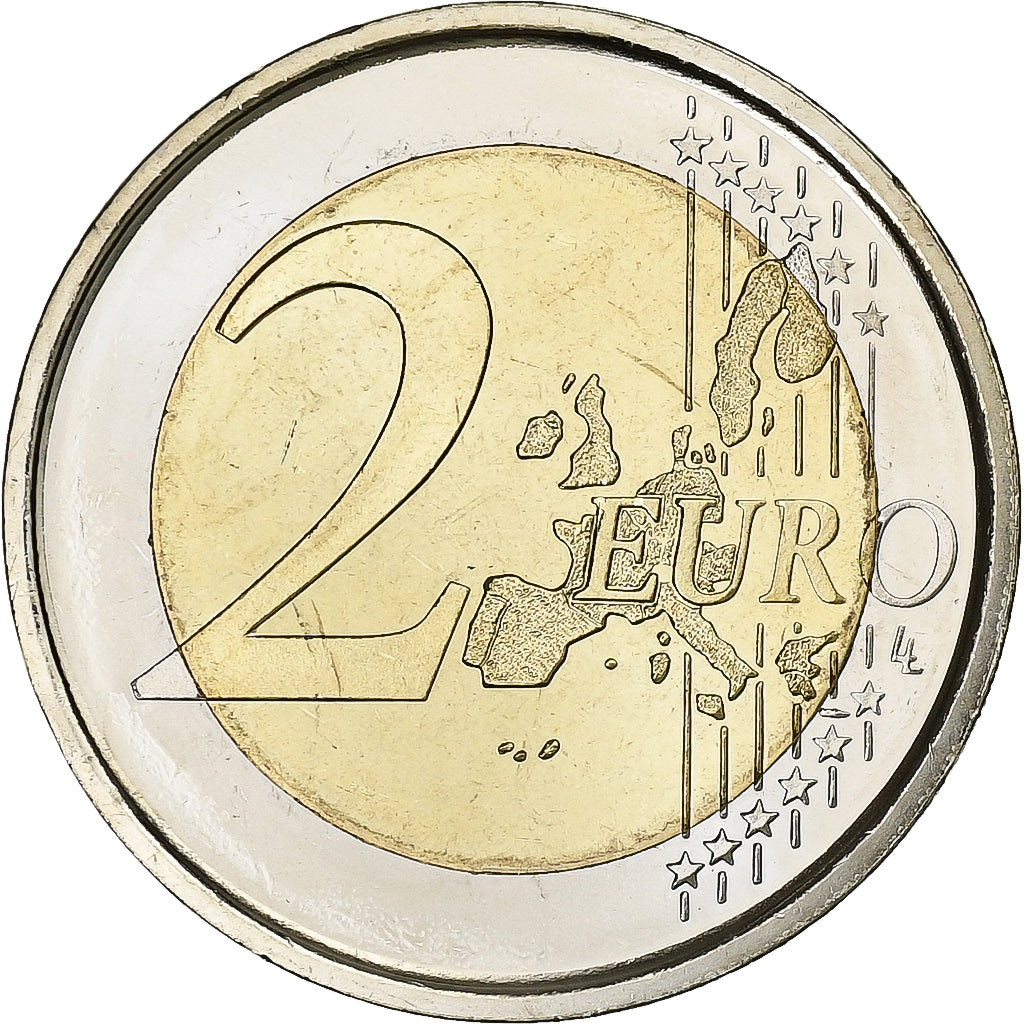 Spain, 2 Euro, Don Quixote, Colorized, 2005, Madrid, Bimetallic, MS(63)