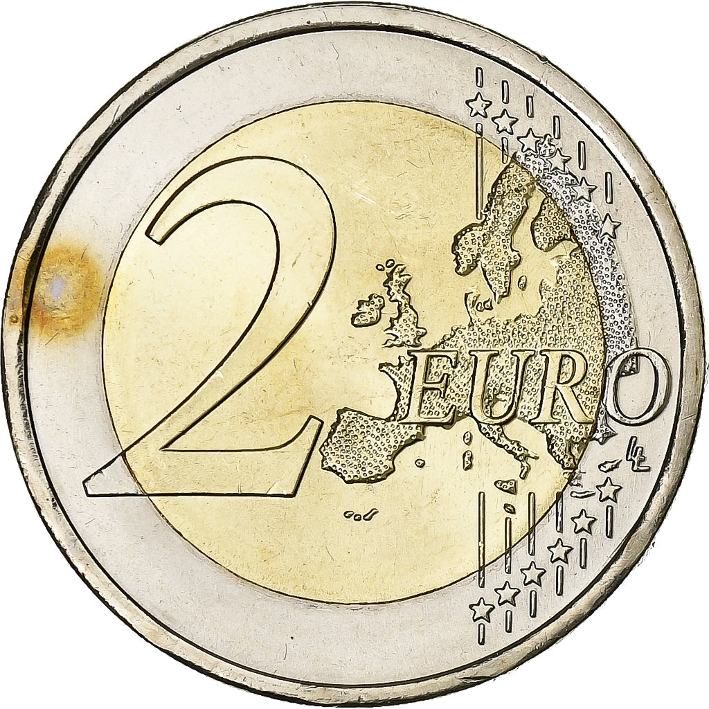 Portugal, 2 Euro, Portuguese Republic, Colorized, 2010, Lisbon, Bimetallic