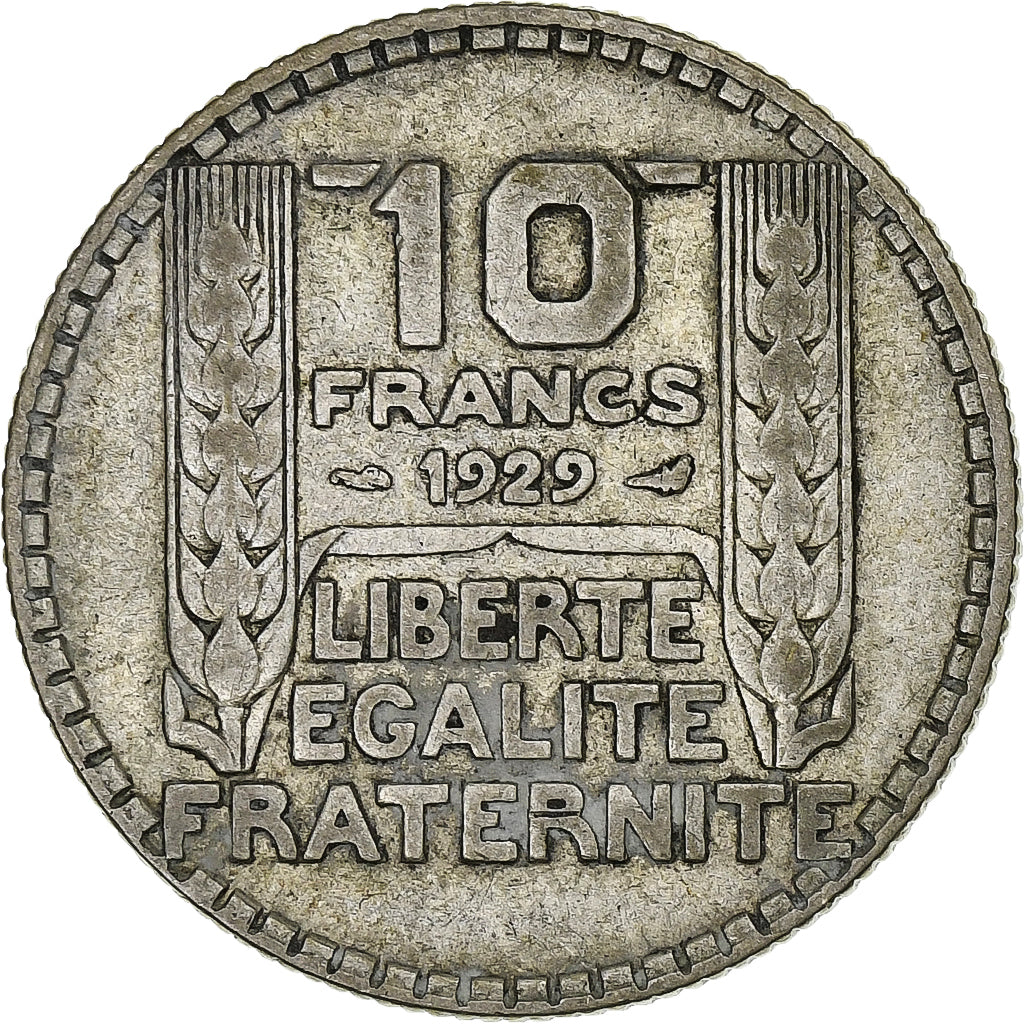 France, 10 Francs, Turin, 1929, Paris, Silver, VF(20-25)