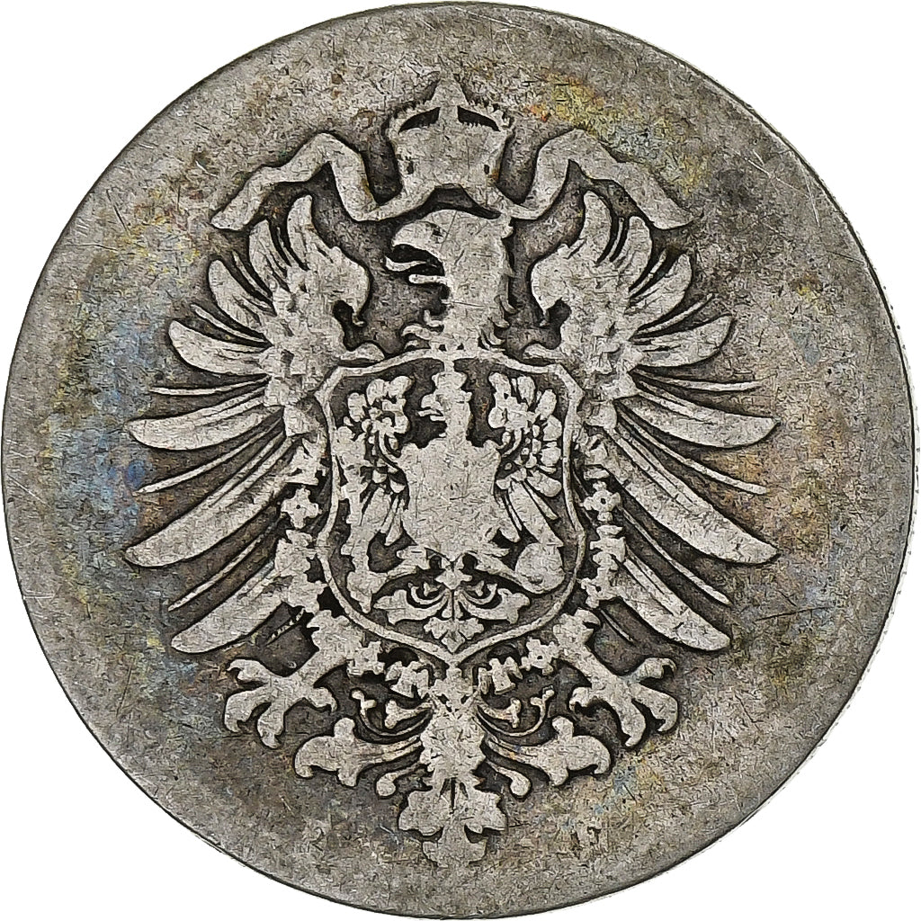 Germany, Wilhelm I, Mark, 1874, Dresden, Silver, VF(20-25)