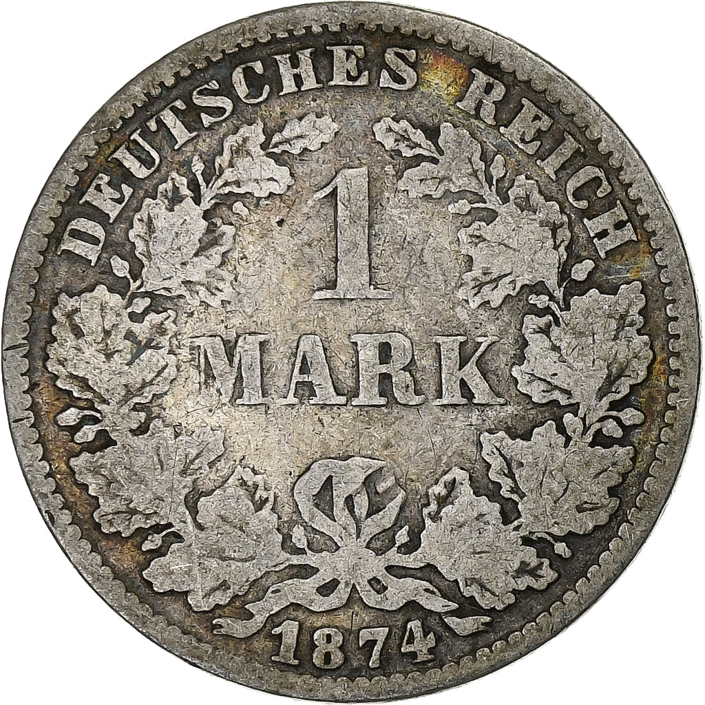 Germany, Wilhelm I, Mark, 1874, Dresden, Silver, VF(20-25)