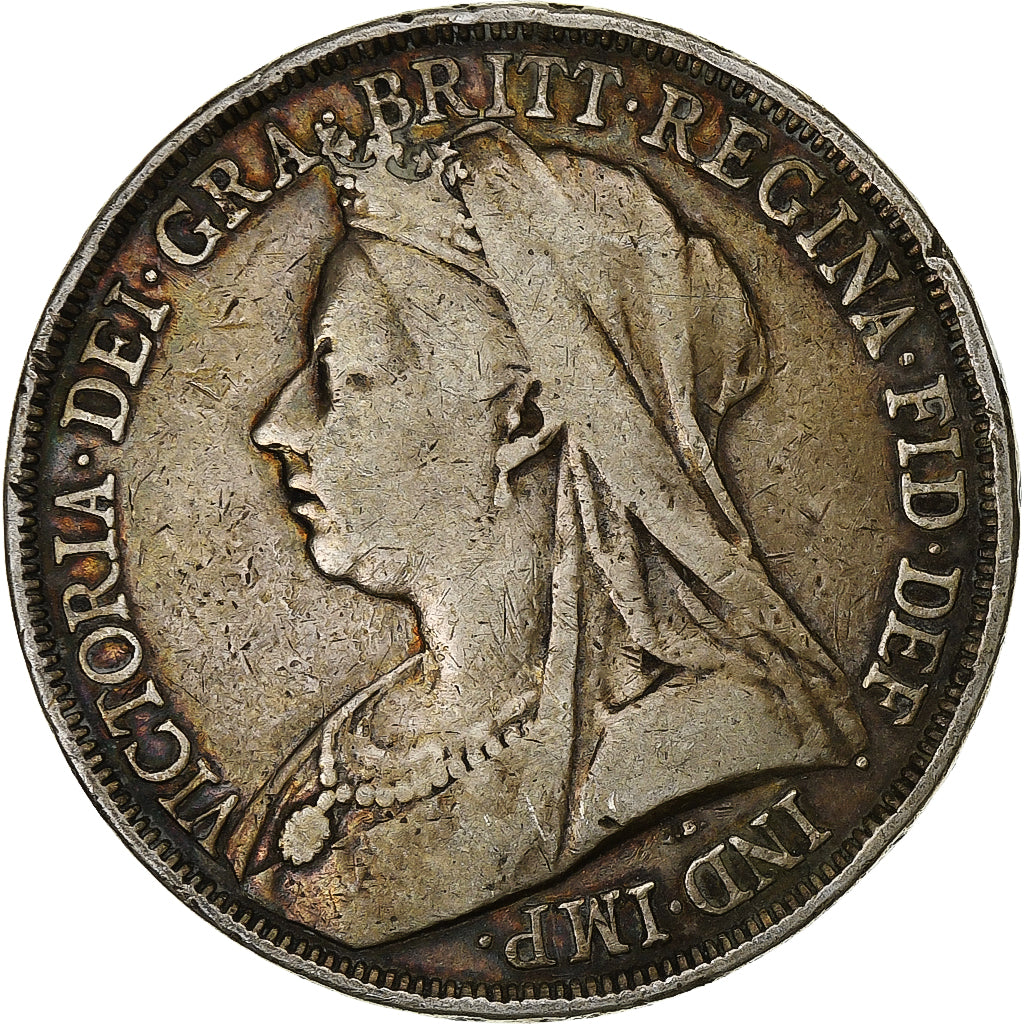 Great Britain, Victoria, Crown, 1893, London, Silver, VF(20-25)