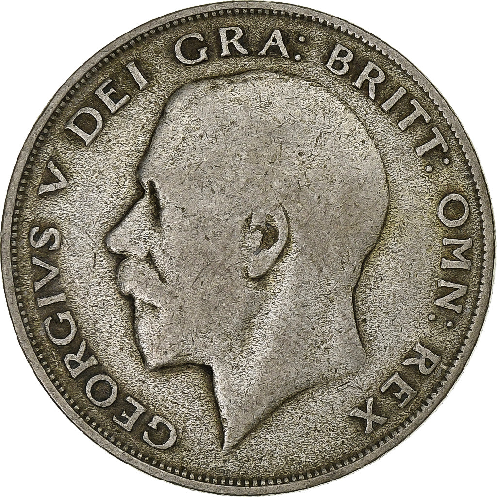 Grande-Bretagne, George V, Half crown, 1921, Londres, Argent, TB