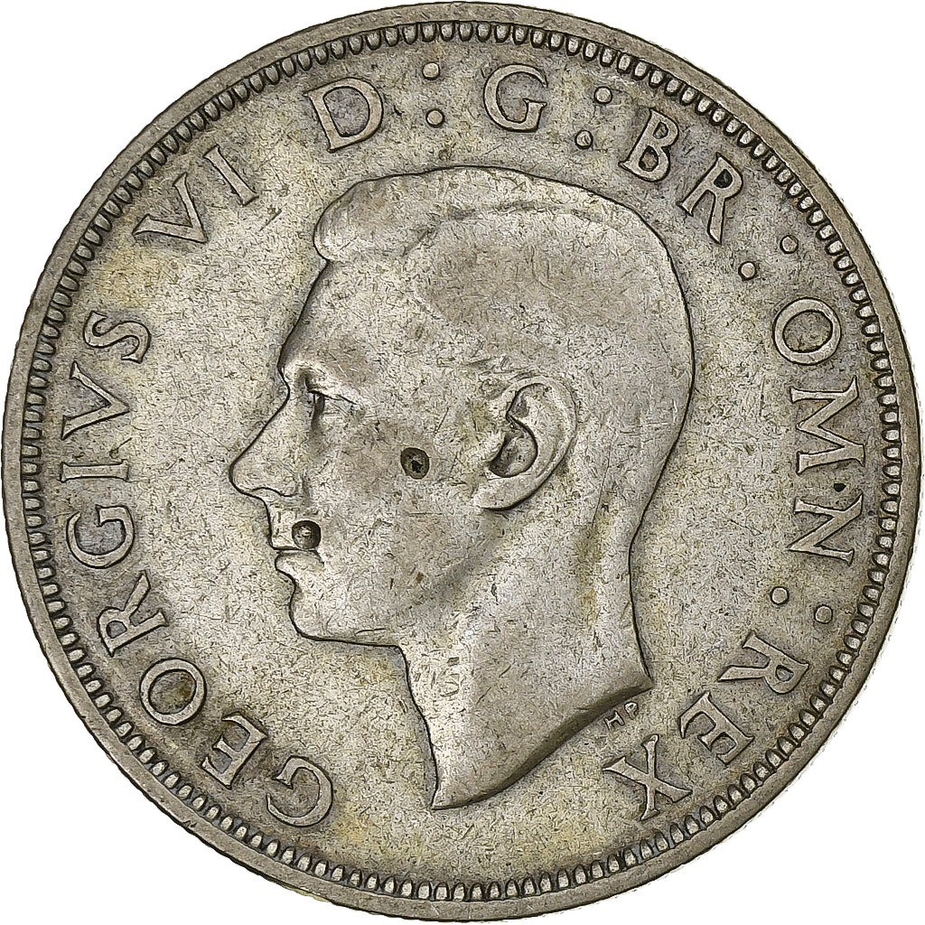 Grande-Bretagne, George VI, Half crown, 1939, Londres, Argent, TB+
