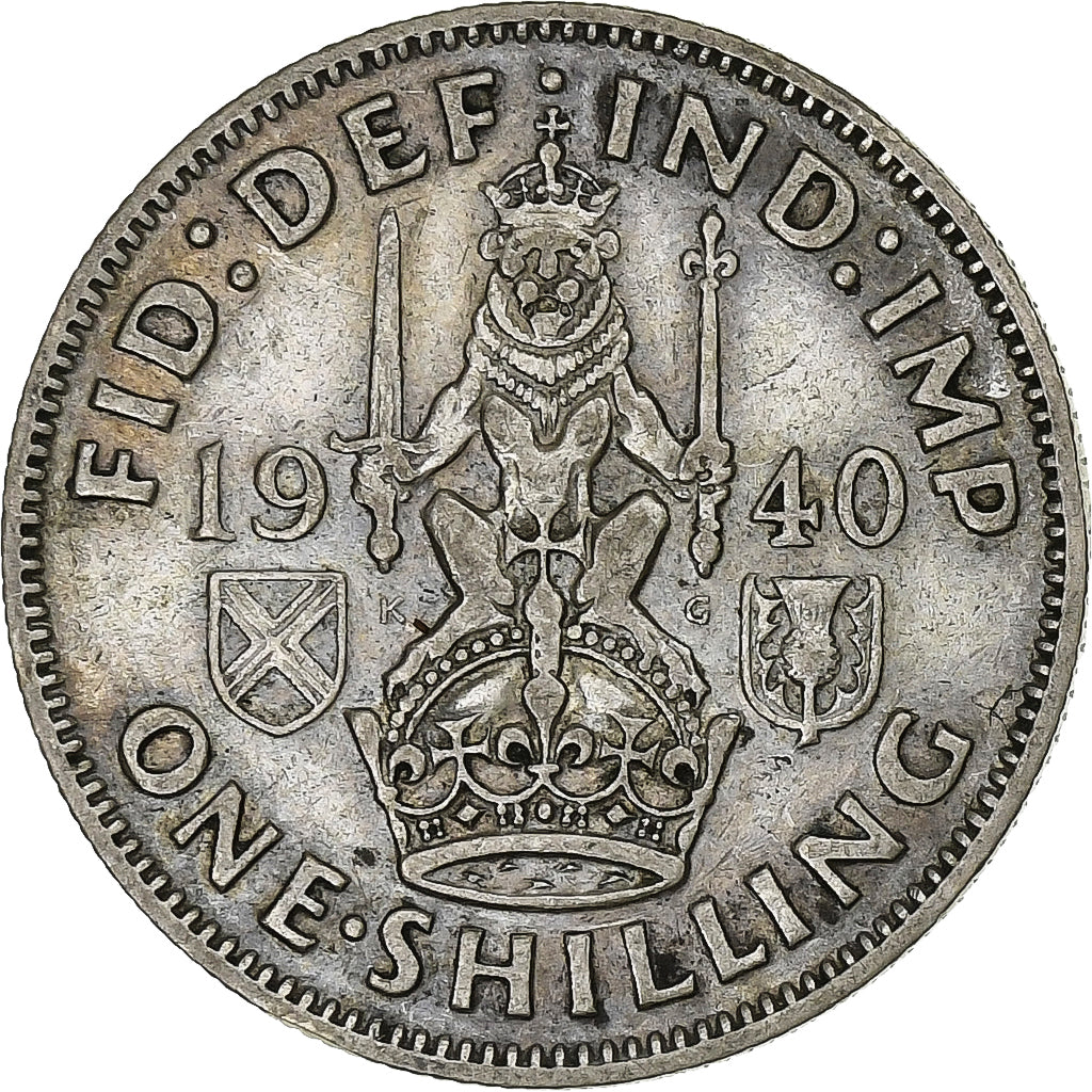 Grande-Bretagne, George VI, Shilling, 1940, Londres, Argent, TB+