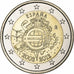 Spain, 2 Euro, 10 Years of Euros Cash, 2012, Madrid, Bimetallic, MS(63)