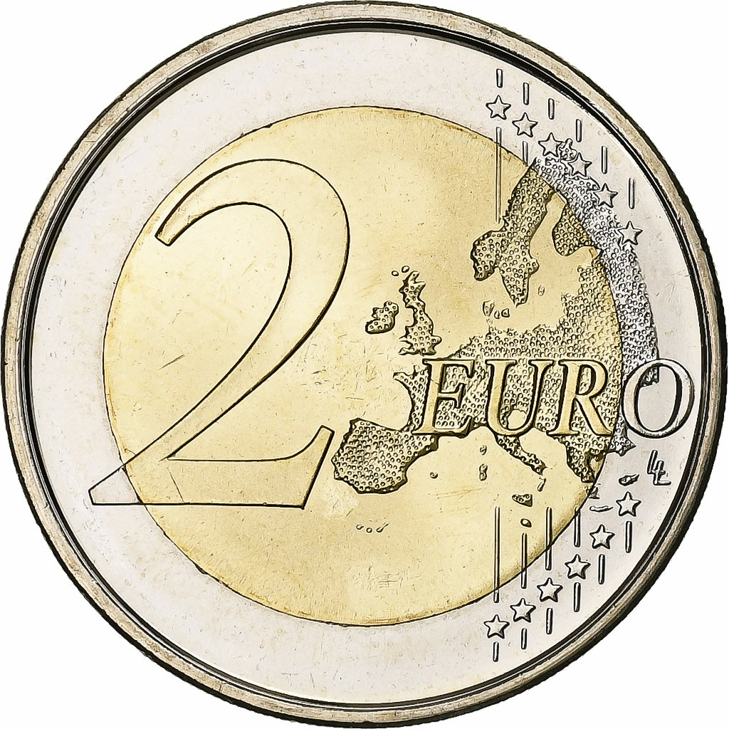Spain, 2 Euro, 10 Years of Euros Cash, 2012, Madrid, Bimetallic, MS(63)