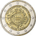 Germania, 2 Euro, 10 Years of Euros Cash, 2012, Karlsruhe, Bimetallico, SPL