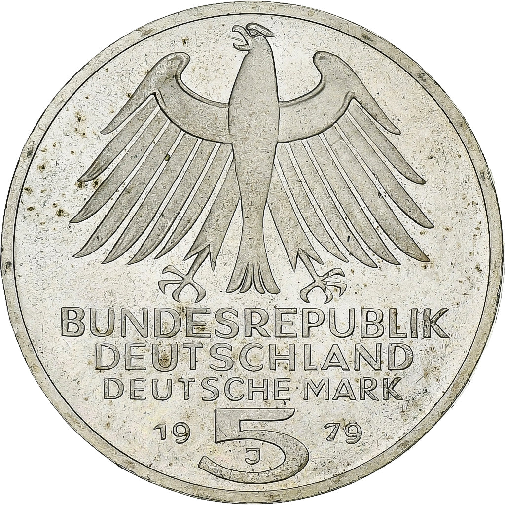 Allemagne, 5 Mark, Institut archéologique allemand, 1979, Hambourg, Argent, TTB+