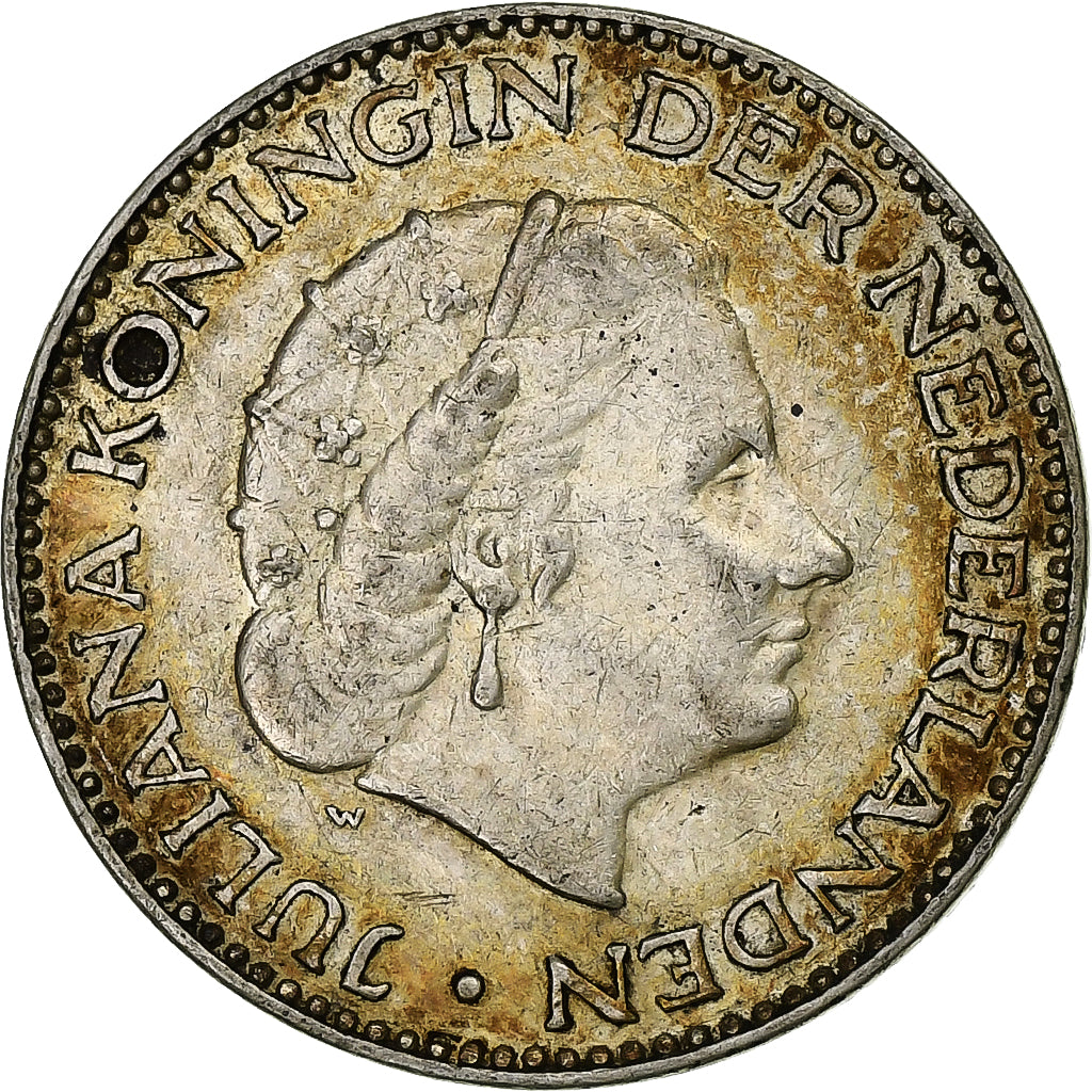 Pays-Bas, Juliana, Gulden, 1954, Utrecht, Argent, TB+