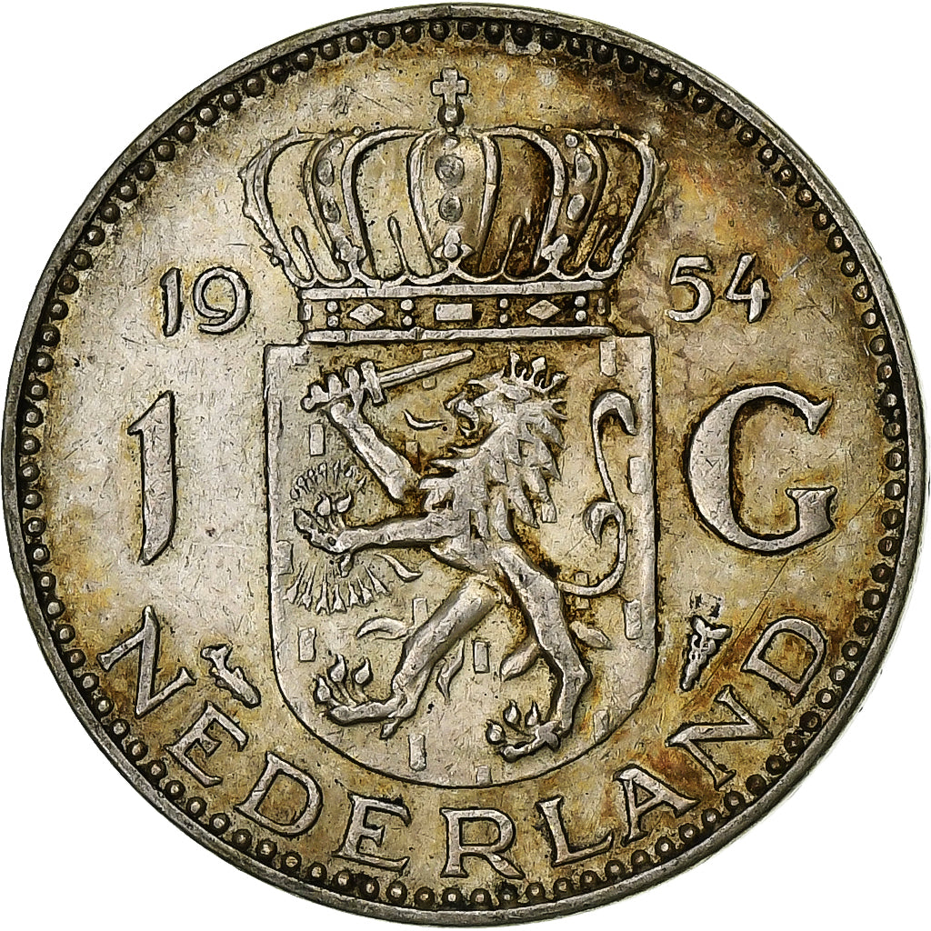 Pays-Bas, Juliana, Gulden, 1954, Utrecht, Argent, TB+