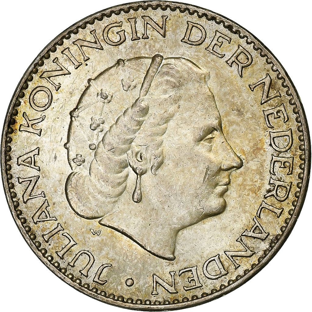 Pays-Bas, Juliana, Gulden, 1955, Utrecht, Argent, TTB