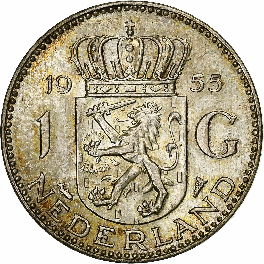 Pays-Bas, Juliana, Gulden, 1955, Utrecht, Argent, TTB