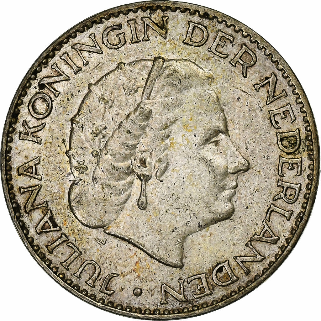 Pays-Bas, Juliana, Gulden, 1957, Utrecht, Argent, TB+