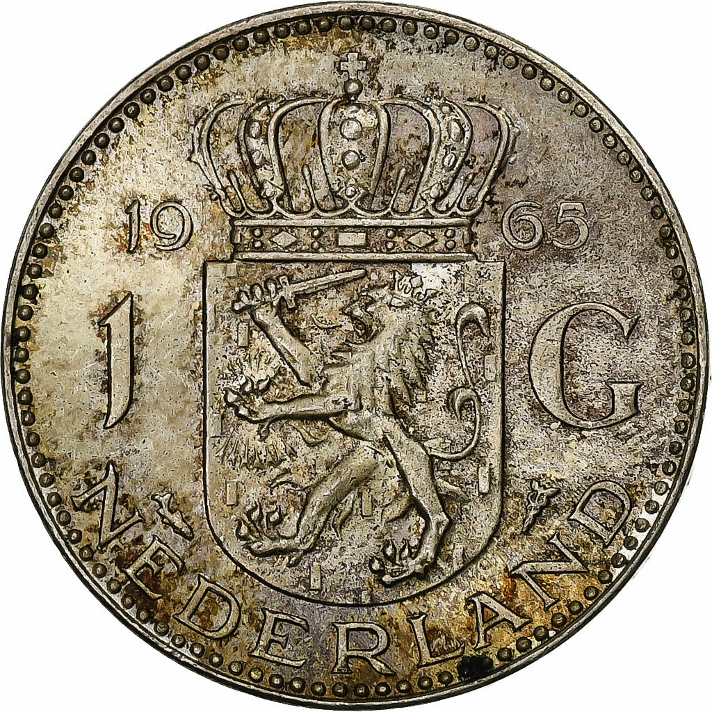 Netherlands, Juliana, Gulden, 1965, Utrecht, Silver, VF(30-35)