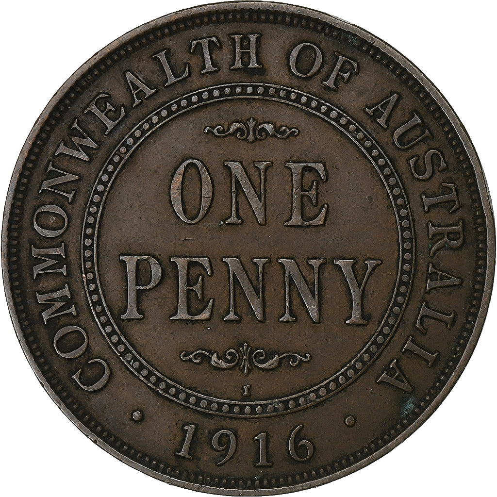 Australia, George V, Penny, 1916, Calcutta, Bronze, EF(40-45)