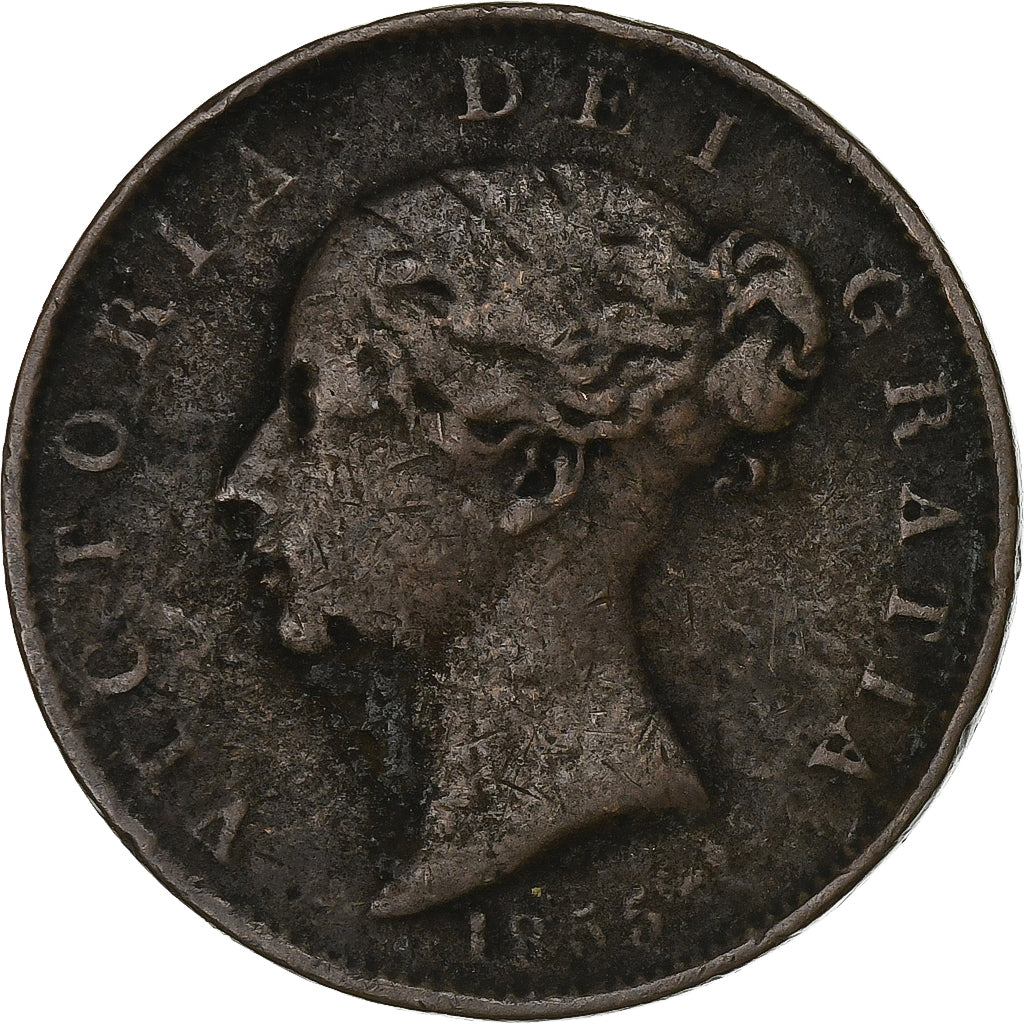 Groot Bretagne, Victoria, Half Penny, 1855, London, Koper, FR