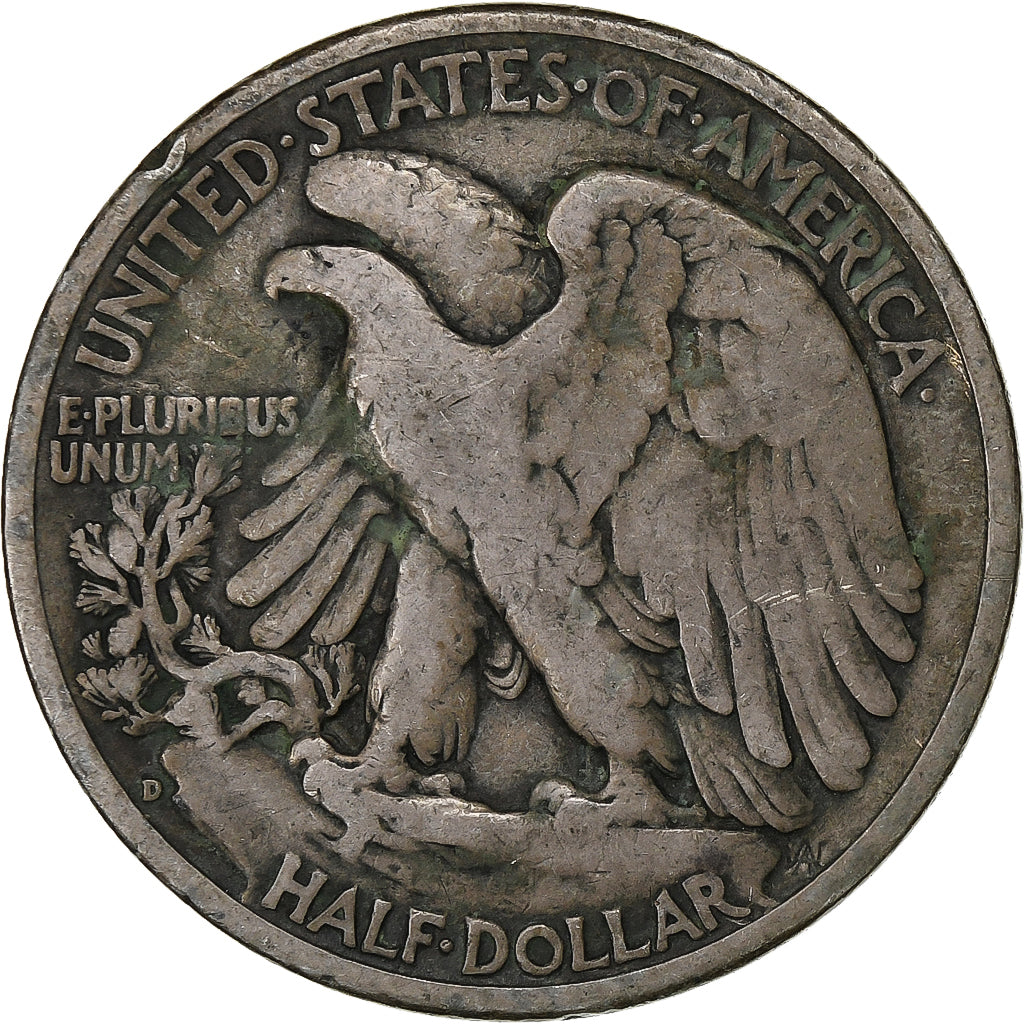 United States, Walking Liberty Half Dollar, 1941, Denver, Silver, VF(20-25)