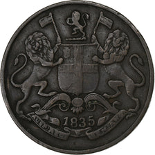 British India, Victoria, 1/4 Anna, 1835, Bombay, Copper, VF(20-25)