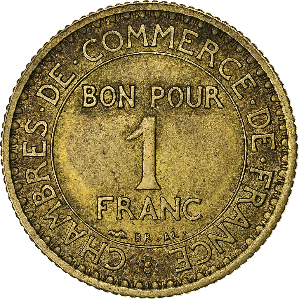 France, Franc, Chambre de commerce, 1921, Paris, Cupro-Aluminium, SUP