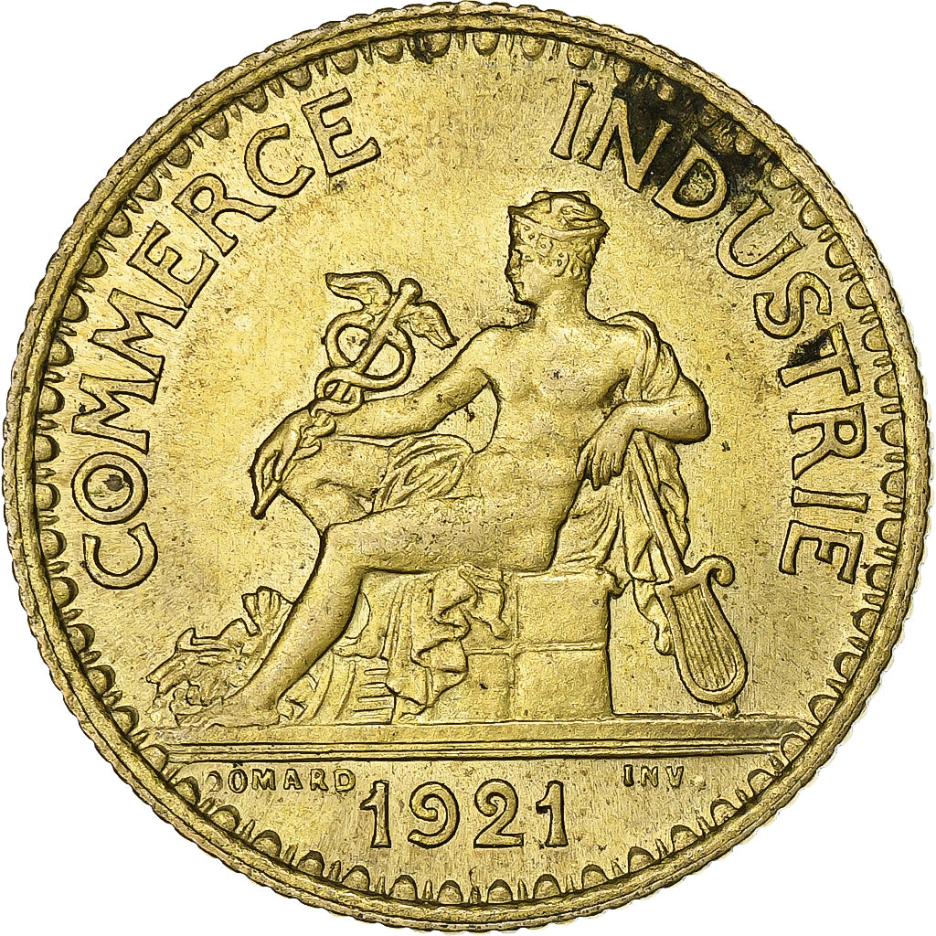 Francja, Franc, Chambre de commerce, 1921, Paris, Brązal, AU(55-58)