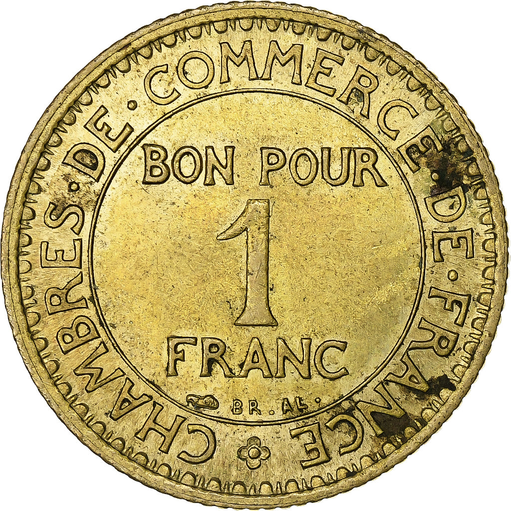 Francja, Franc, Chambre de commerce, 1921, Paris, Brązal, AU(55-58)