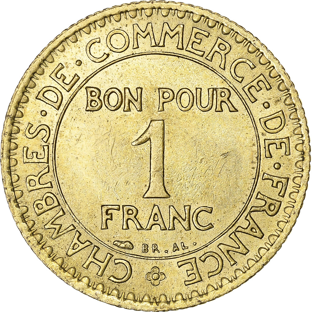 France, Franc, Chambre de commerce, 1924, Paris, Cupro-Aluminium, SUP