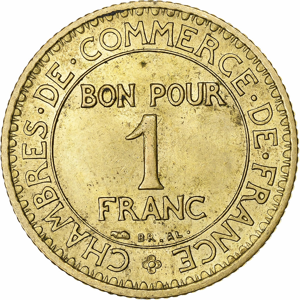 Francja, Franc, Chambre de commerce, 1922, Paris, Brązal, AU(50-53)