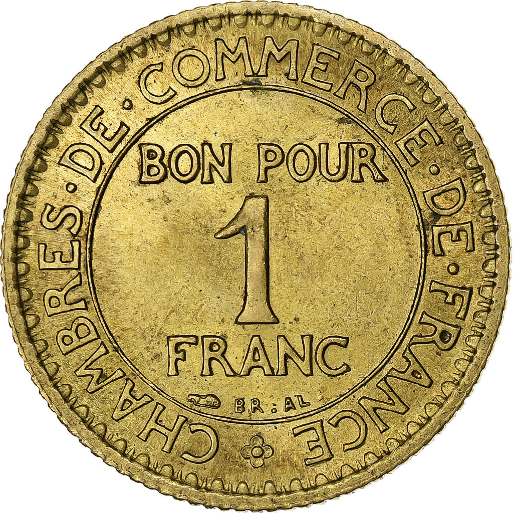 Francja, Franc, Chambre de commerce, 1922, Paris, Brązal, AU(55-58)