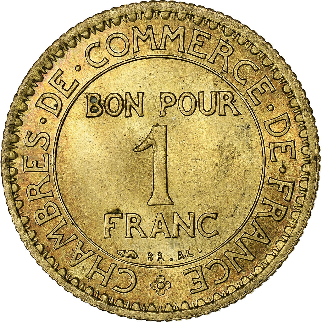 Frankreich, Franc, Chambre de commerce, 1922, Paris, Cupro-Aluminium, VZ