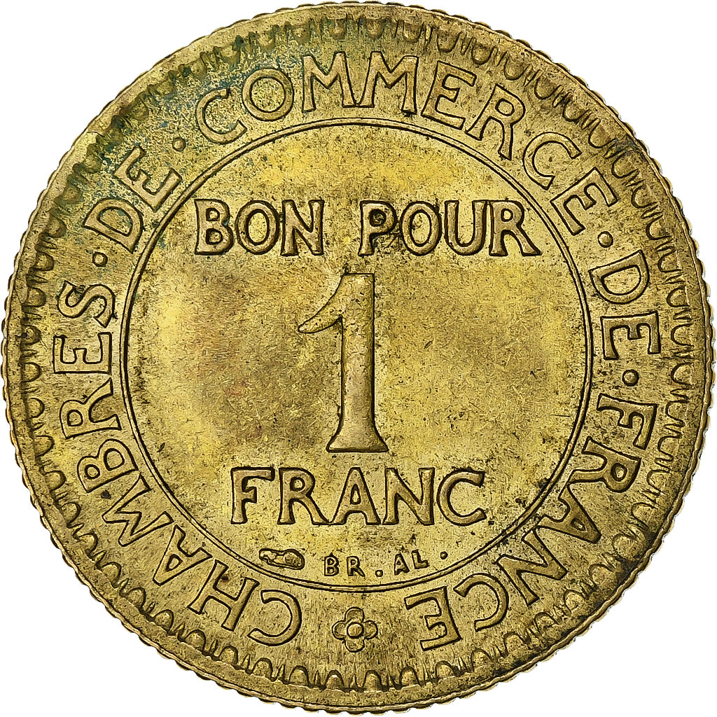 Frankreich, Franc, Chambre de commerce, 1922, Paris, Cupro-Aluminium, VZ