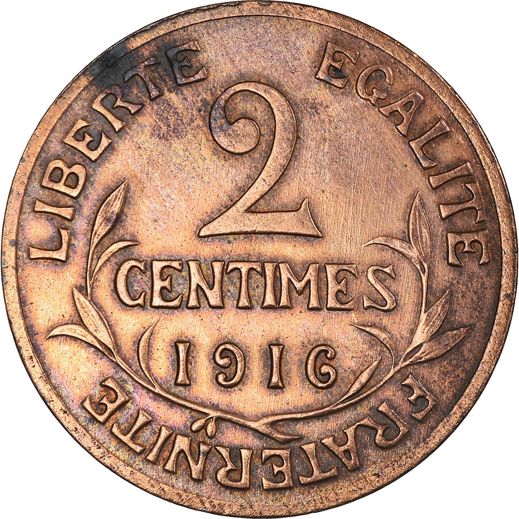 Monnaie, France, Dupuis, 2 Centimes, 1916, Paris, TTB, Bronze, Gadoury:107