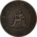 French Indochina, 1 Centième, 1885, Paris, Bronze, EF(40-45)