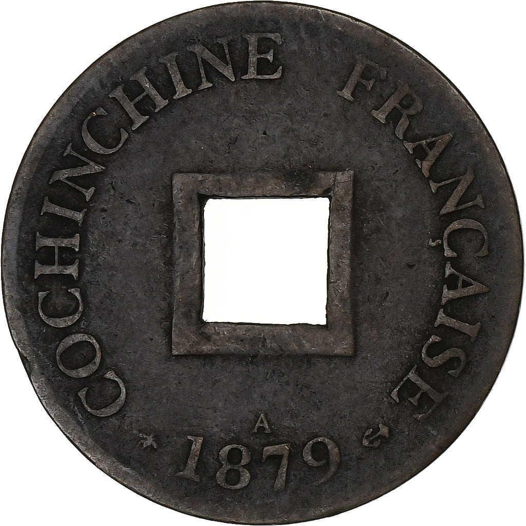 Cocincina, Sapèque, 1879, Paris, Bronzo, MB+